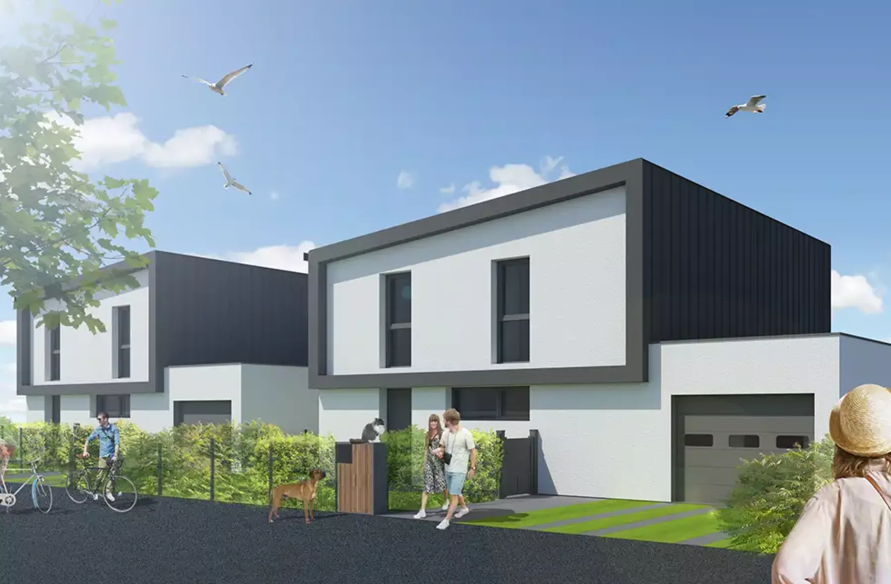 image adn 1 : Construction de 2 maisons individuelles – Courseulles-sur-Mer