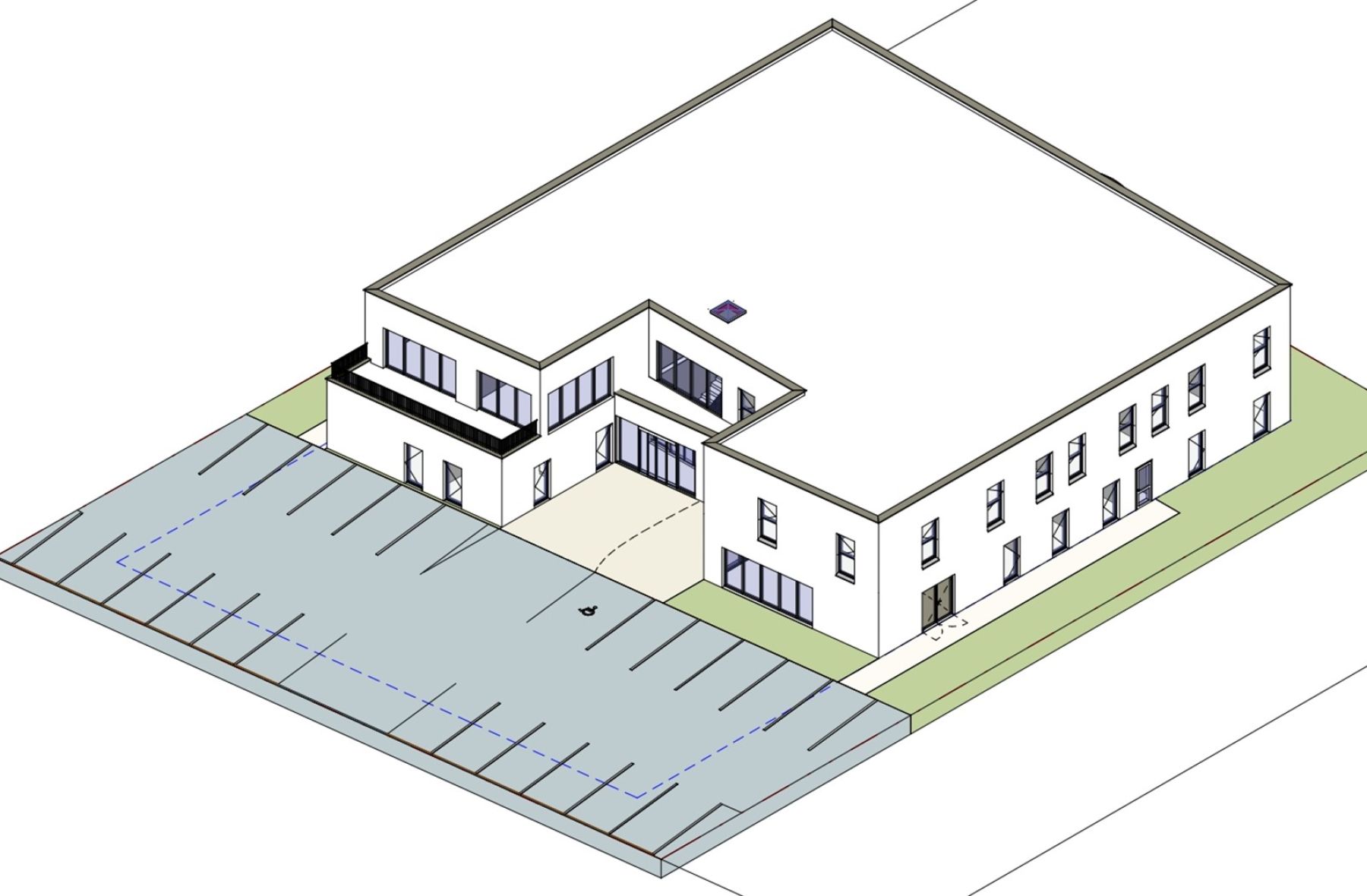 image adn 1 : Construction d’un bâtiment tertiaire à destination d’associations pour Caen La Mer Habitat